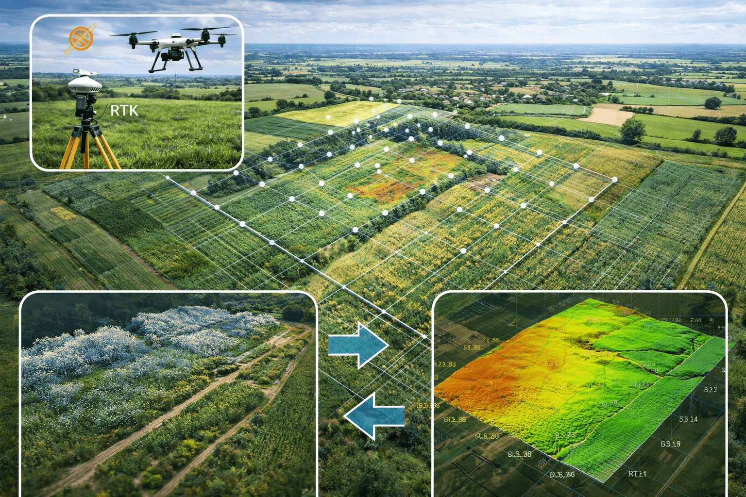 Orthophotographie par drone : cartographie parcellaire, orthophoto et SIG agricole