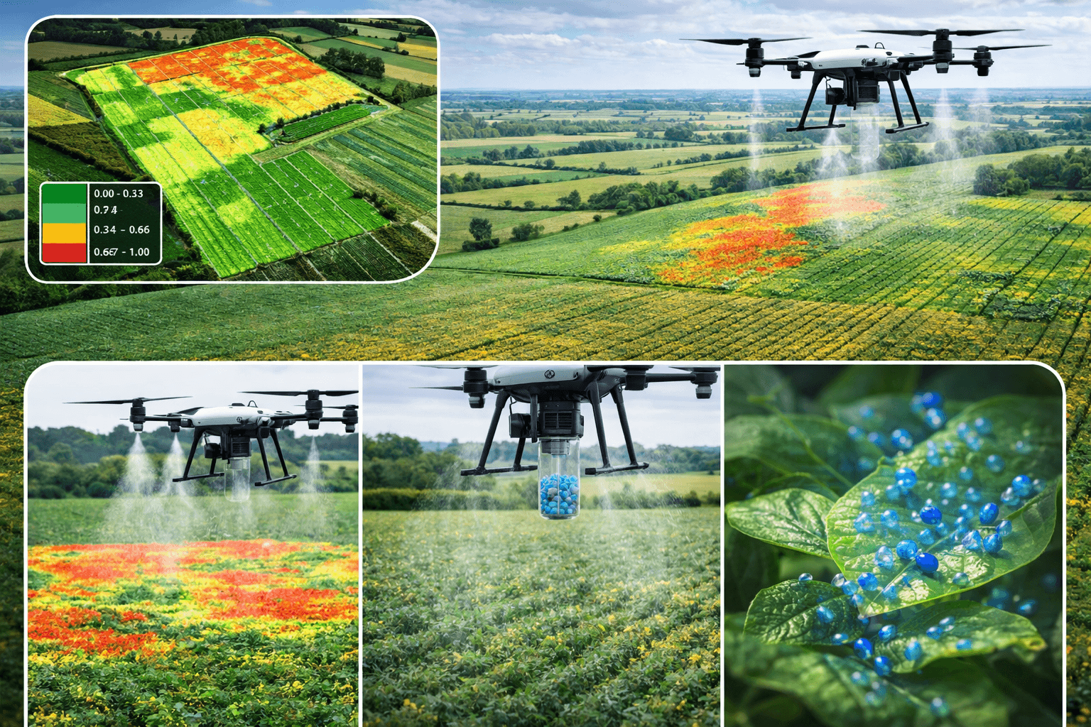 Traitement biologique des cultures par drone : pulvérisation ciblée et agriculture de précision