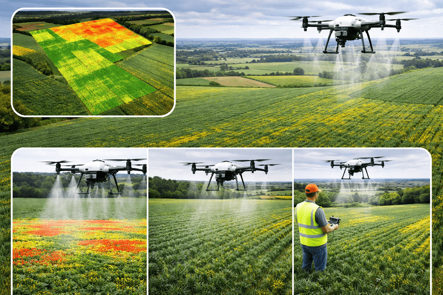 Traitement phytosanitaire par drone : pulvérisation agricole de précision