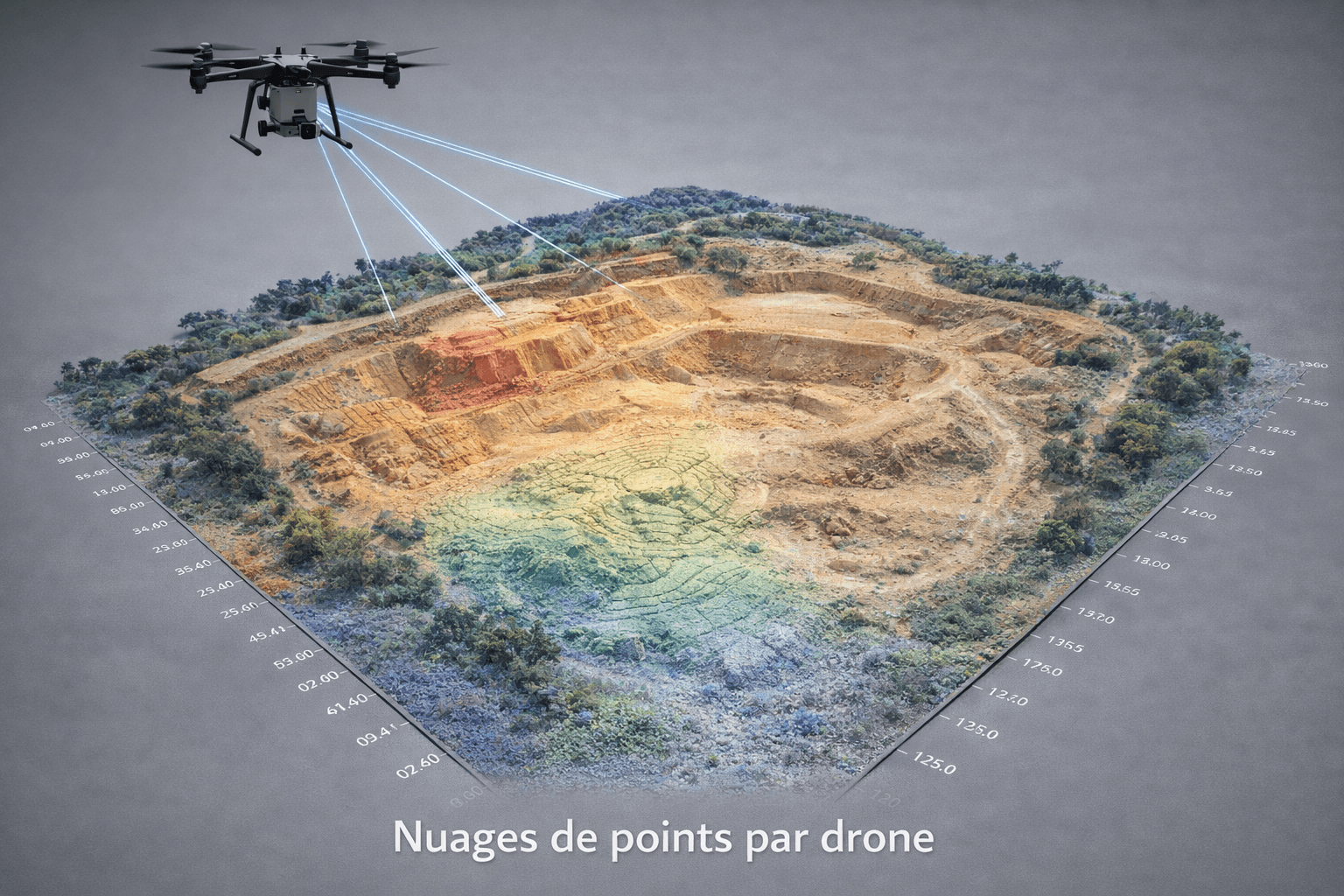 Nuage de points par drone : relevé topographique et modélisation 3D