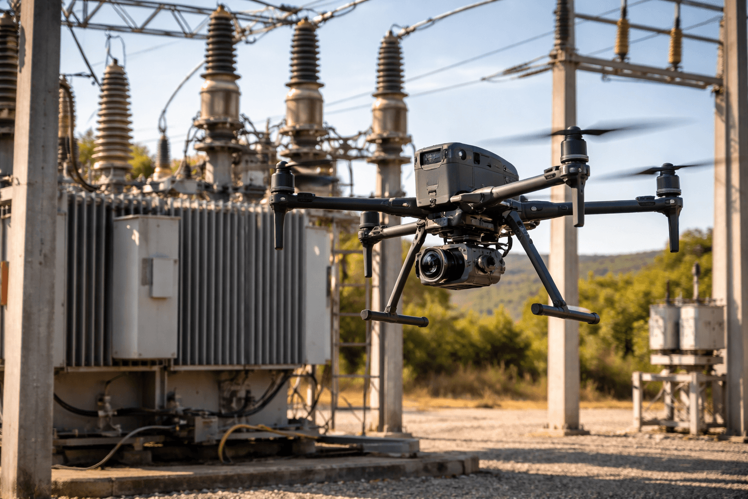 Inspection de postes haute tension par drone : thermographie, transformateurs et maintenance préventive