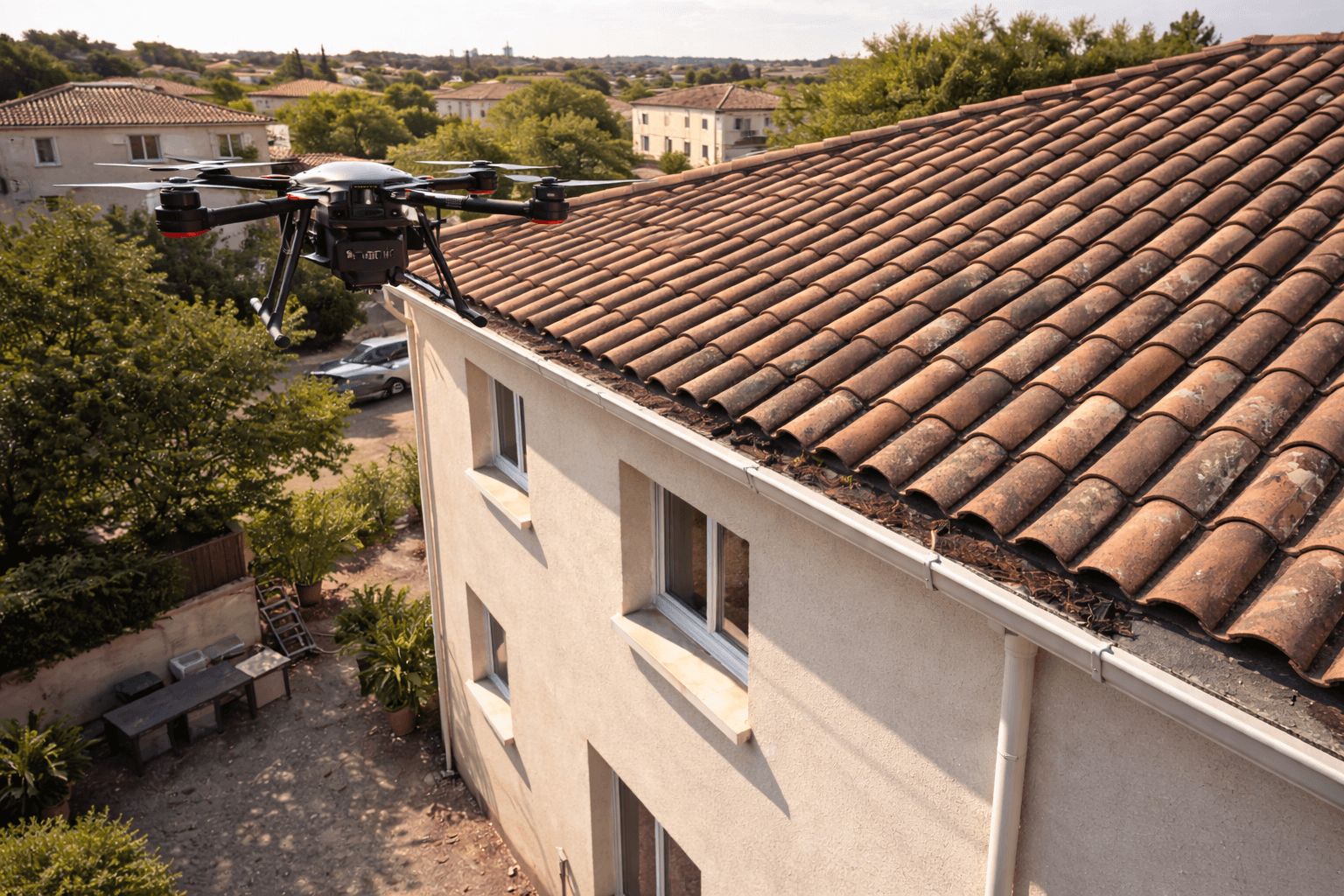 Inspection structure toiture maison par drone : diagnostic complet sans risque